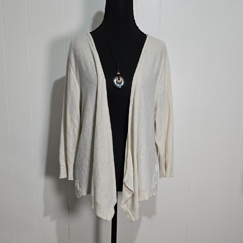 American Eagle Outfitters Cream Duster Cardigan